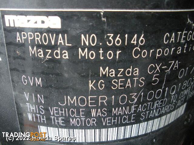 2007 MAZDA - CX7 Oxygen Sensor