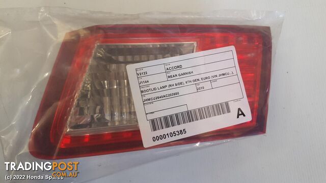 2010 HONDA - ACCORD Rear Garnish