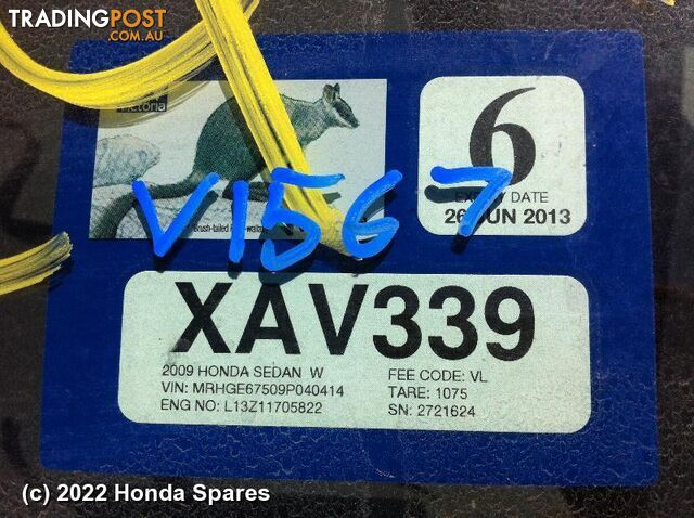 Door/Boot/Gate Lock 2009 HONDA JAZZ