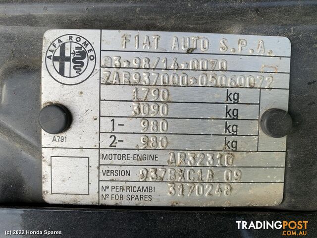 Console 2003 ALFA ROMEO 147