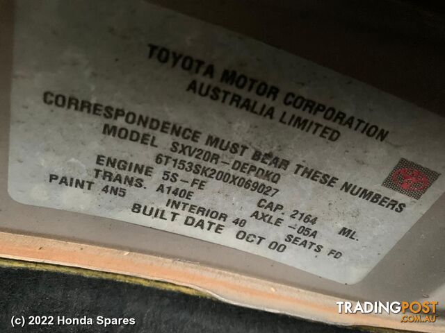 Door/Boot/Gate Lock 2001 TOYOTA CAMRY