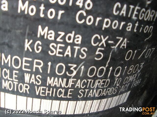 2007 MAZDA - CX7 Door Hinge/Runner - photo 2 of 16