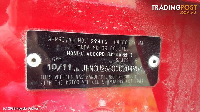 2011 HONDA - ACCORD Misc