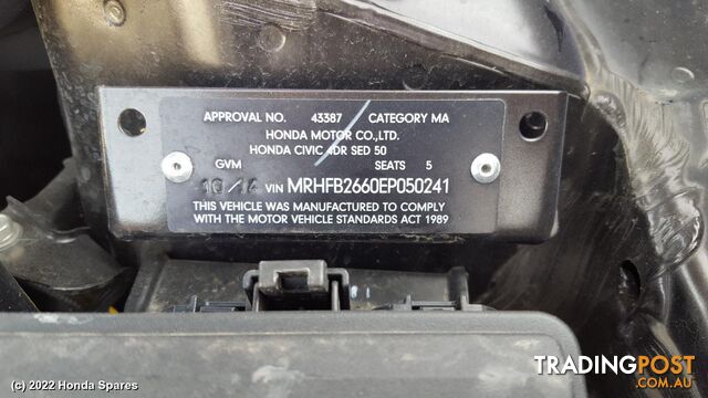 2014 HONDA - CIVIC Gear Stick/Shifter