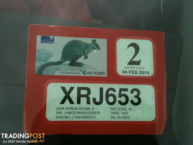 Door/Boot/Gate Lock 2004 HONDA JAZZ