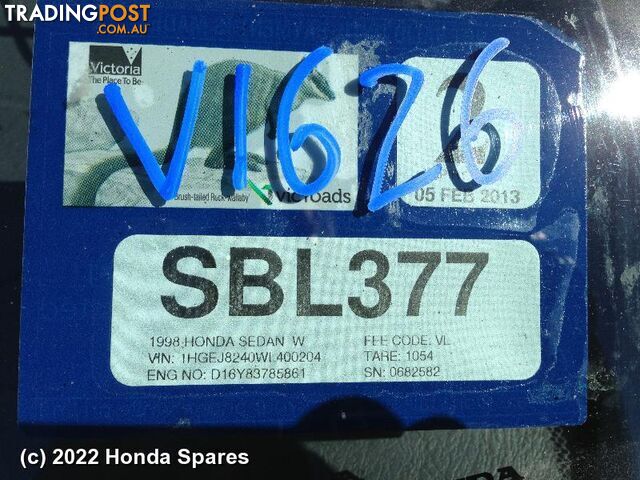 1998 HONDA - CIVIC Heater/Ac Controls