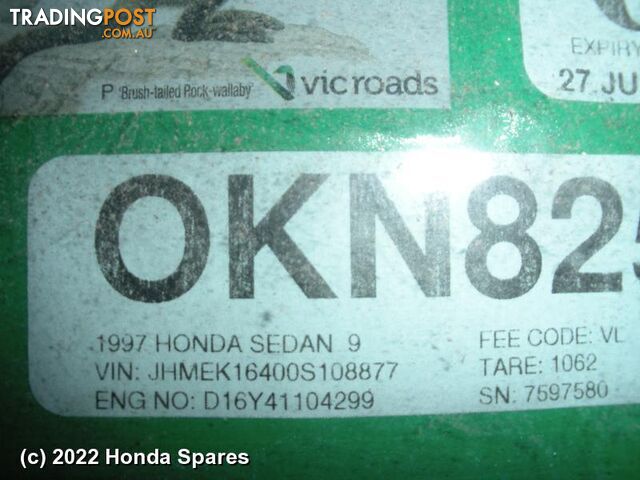 1997 HONDA - CIVIC Left Taillight