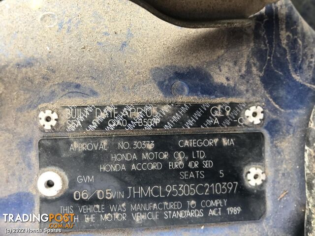 2004 HONDA - ACCORD Right Rear Hub Assembly