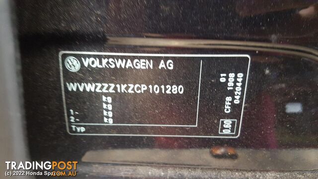 2012 VOLKSWAGEN - GOLF Glove Box