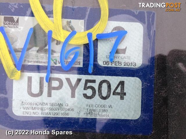 2006 HONDA - CIVIC Right Front Window Reg/Motor