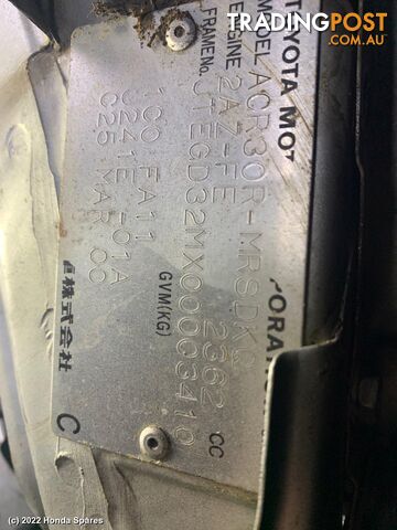 2000 TOYOTA - TARAGO Rear Bumper