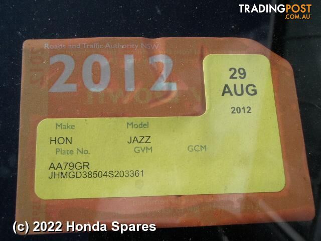 Door/Boot/Gate Lock 2004 HONDA JAZZ