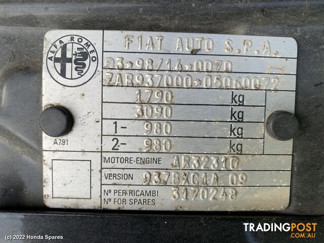2003 ALFA ROMEO - 147 Left Rear Hub Assembly