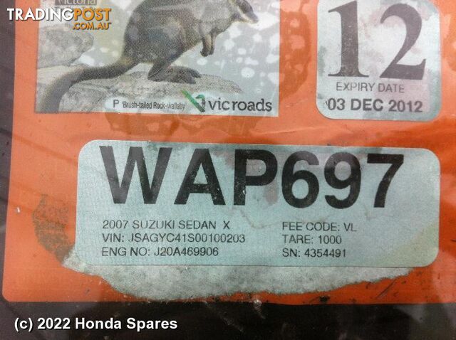 2007 SUZUKI - SX4 Starter