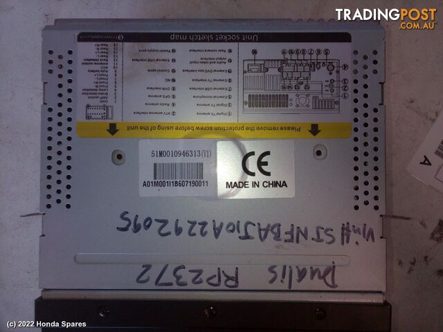 2011 NISSAN - DUALIS Radio/Cd/Dvd/Sat/Tv