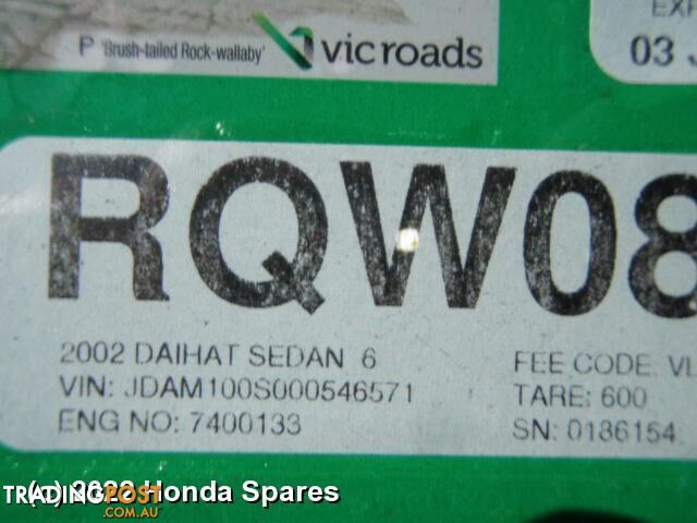 2002 DAIHATSU - SIRION Radio/Cd/Dvd/Sat/Tv