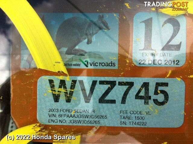 Door/Boot/Gate Lock 2003 FORD FALCON