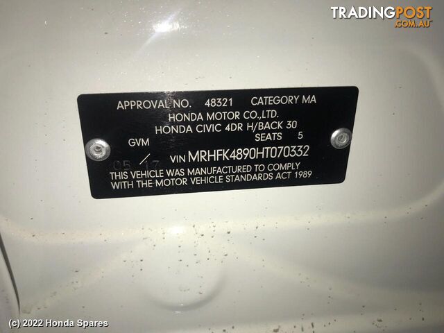 2017 HONDA - CIVIC A/C Hoses