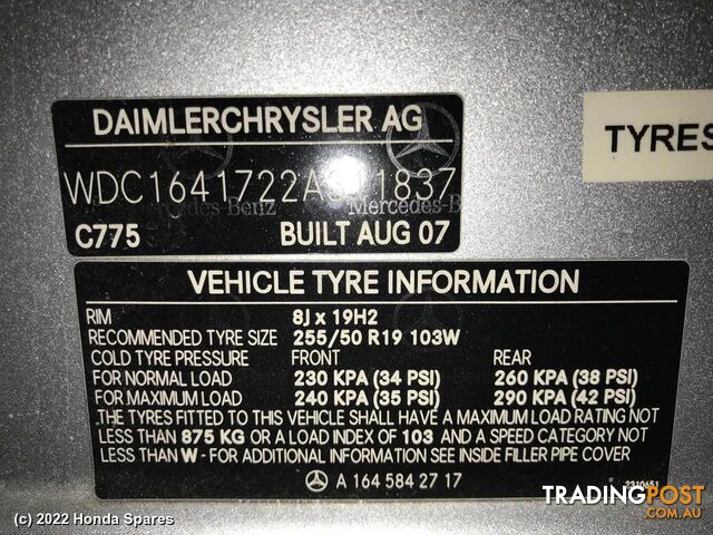 2007 MERCEDES - M CLASS Door Trim