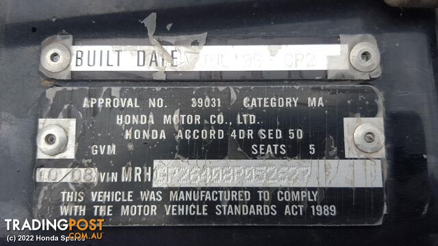 2008 HONDA - ACCORD Door Trim