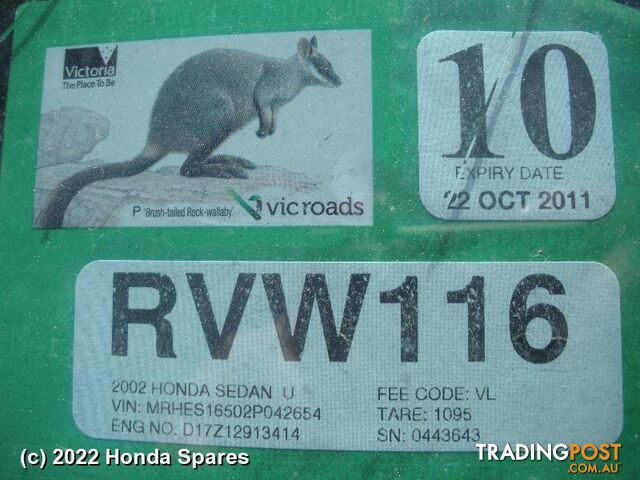 Abs Sensor 2002 HONDA CIVIC