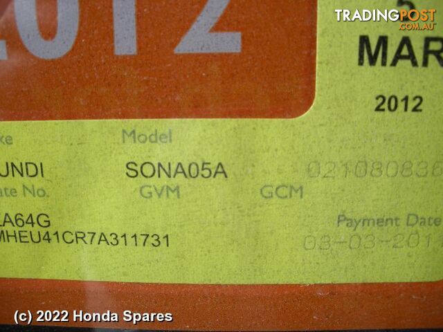 2007 HYUNDAI - SONATA Left Rear Wnd Reg/Motor