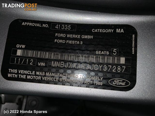 2013 FORD - FIESTA Door Handle