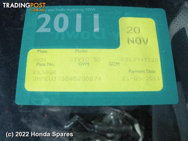 Abs Sensor 2004 HONDA CIVIC