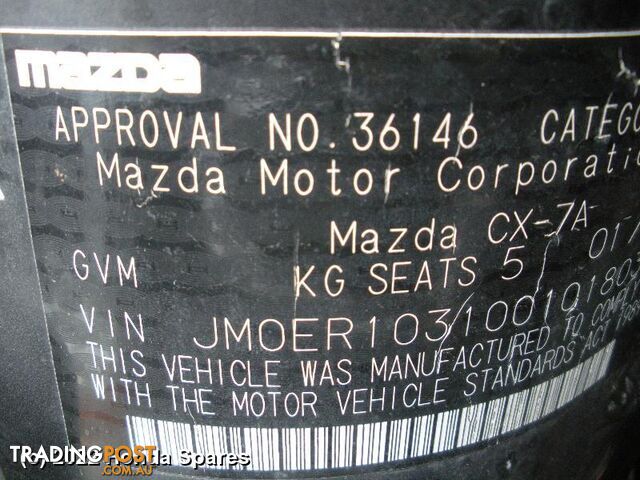 2007 MAZDA - CX7 Door/Boot/Gate Lock