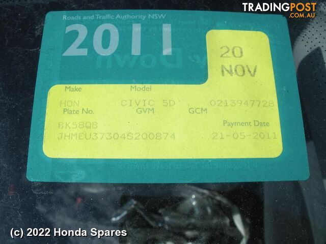 Abs Sensor 2004 HONDA CIVIC