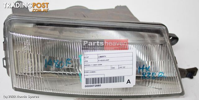 1992 SUBARU - LIBERTY Right Headlamp
