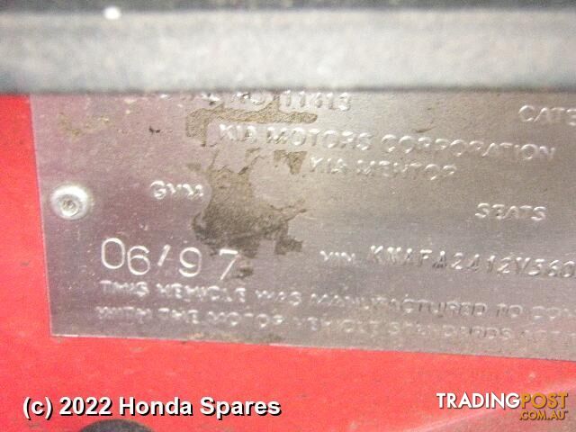 1997 KIA - MENTOR Right Front Door Window