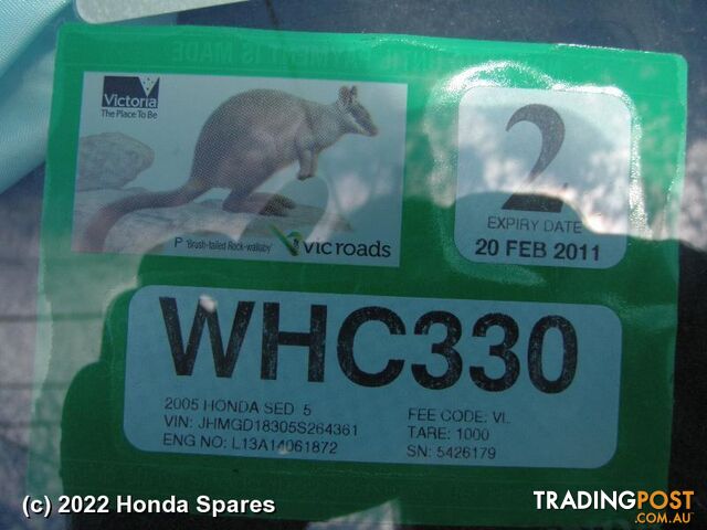 Door/Boot/Gate Lock 2005 HONDA JAZZ