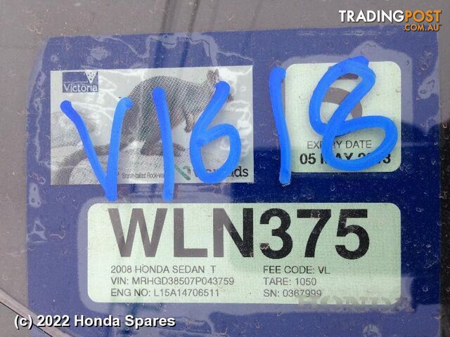 2007 HONDA - JAZZ Radio/Cd/Dvd/Sat/Tv