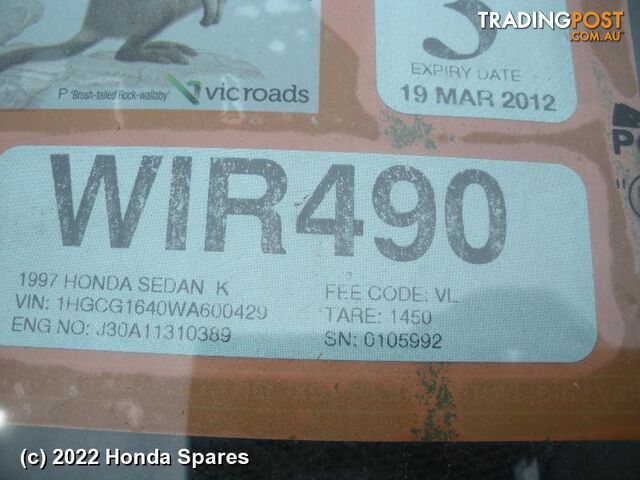 Abs Sensor 1997 HONDA ACCORD - photo 2 of 18