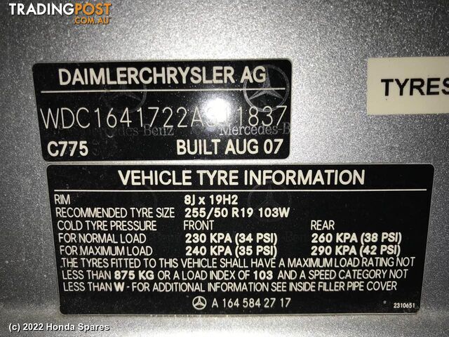 2007 MERCEDES - M CLASS Speakers