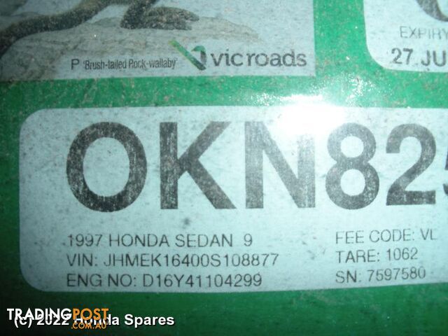 1997 HONDA - CIVIC Fuse Box