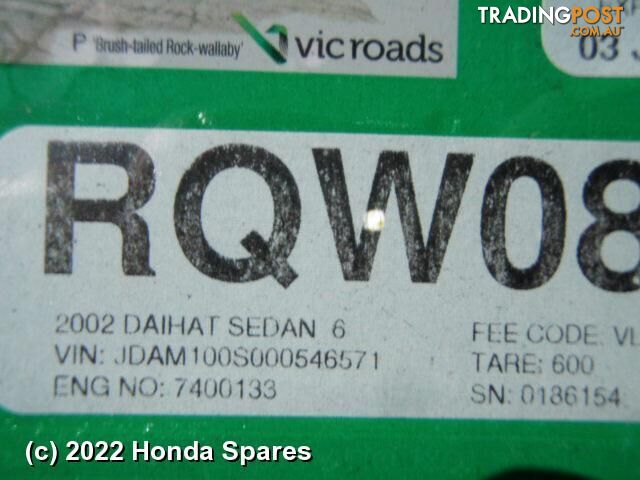 2002 DAIHATSU - SIRION Right Front Lower Control Arm
