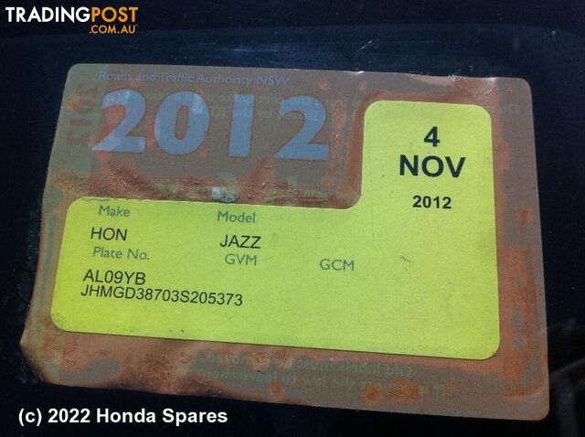 Door/Boot/Gate Lock 2003 HONDA JAZZ