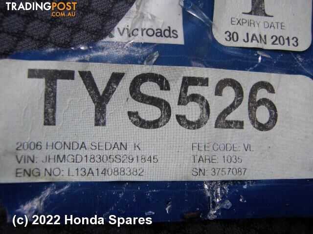 2006 HONDA - JAZZ Heater Fan Motor
