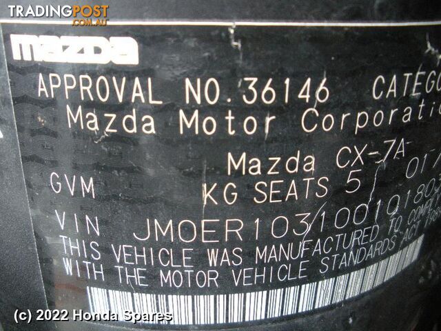 2007 MAZDA - CX7 Rear Sway Bar