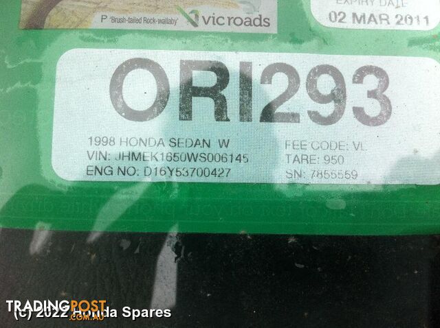 Abs Sensor 1998 HONDA CIVIC
