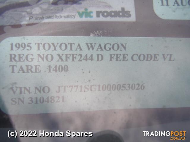 1995 TOYOTA - RAV4 Left Rear Side Glass