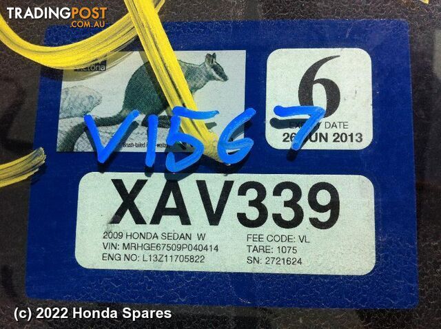 Door/Boot/Gate Lock 2009 HONDA JAZZ