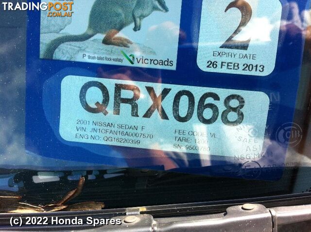 2001 NISSAN - PULSAR Rear Garnish