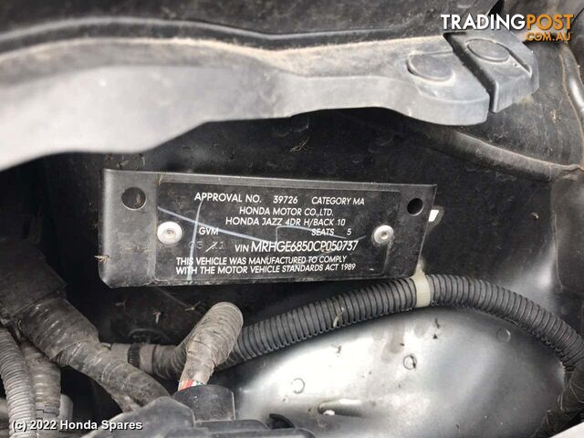 Door/Boot/Gate Lock 2012 HONDA JAZZ