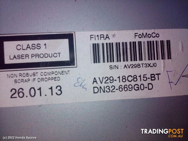2013 FORD - FIESTA Radio/Cd/Dvd/Sat/Tv - photo 2 of 31