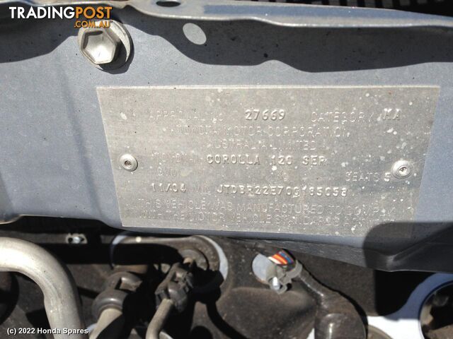 Door/Boot/Gate Lock 2004 TOYOTA COROLLA