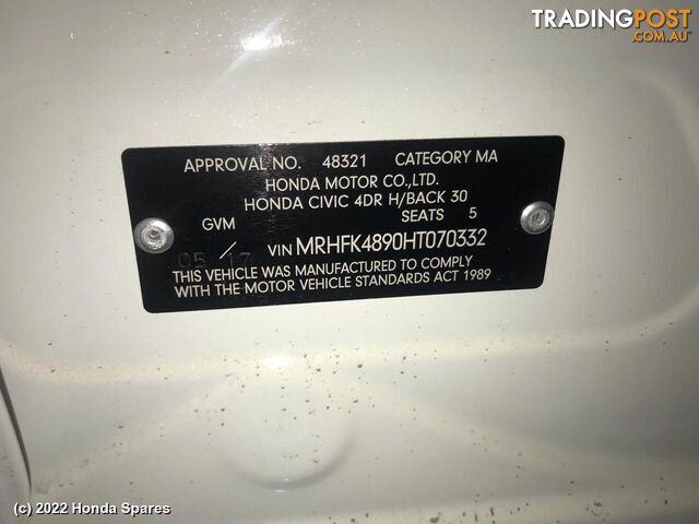 Abs Sensor 2017 HONDA CIVIC