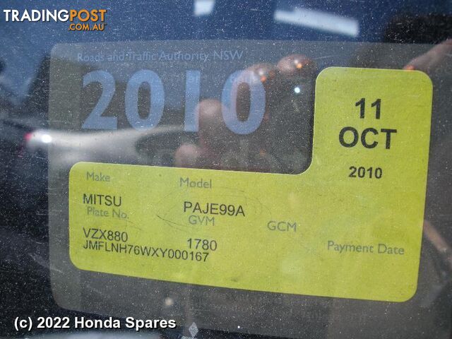1999 MITSUBISHI - PAJERO Right Rear Wnd Reg/Motor